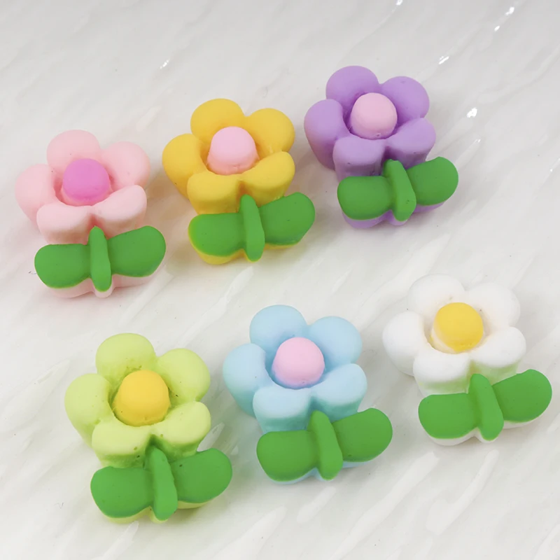Resin Art Earrings Material - 20/100 قطعة الزهور الصغيرة DIY بها