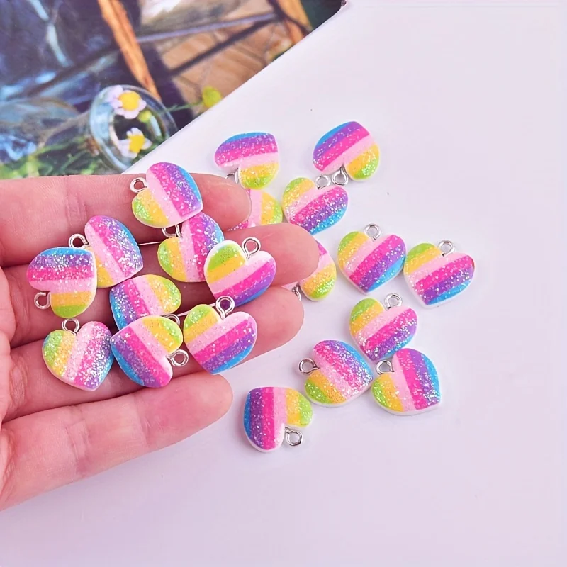 Resin Art Notes - 10 قطع من الحليات الراتنجية الملونة