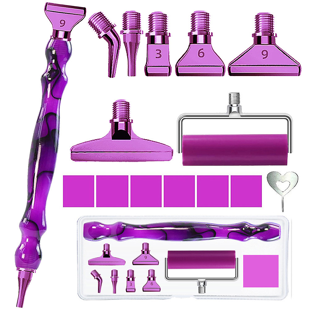 Resin Art Set - مجموعة أدوات ملحقات قلم الرسم الماسي،