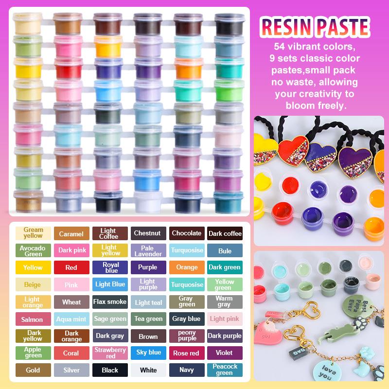 Resin Color Paste - 6 ألوان/مجموعة صبغات سائلة لاصقة للأشعة
