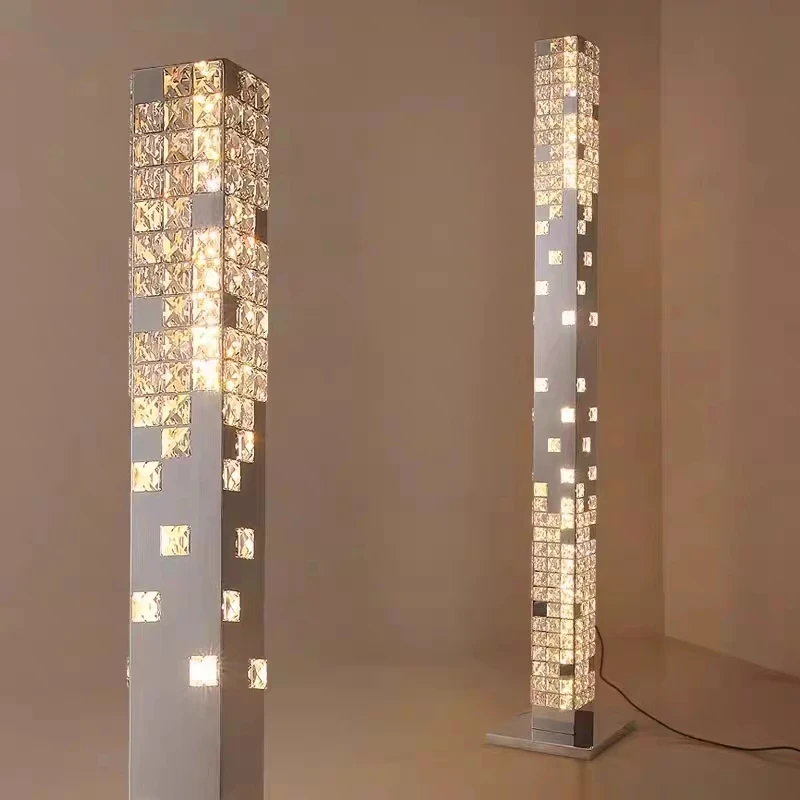 Resin Art Floor Design - مصباح أرضي كريستالي بتصميم عصري وبسيط