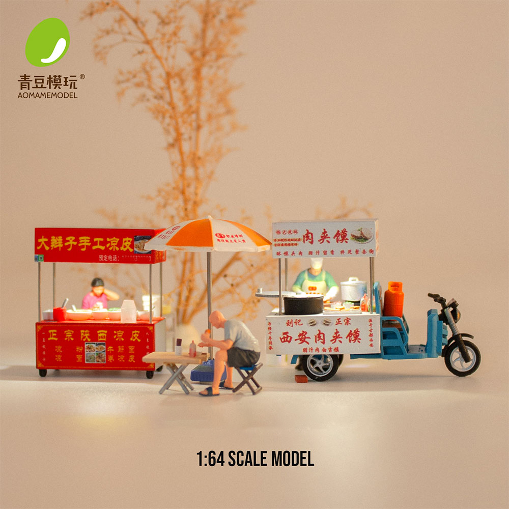 Resin Art Set - نموذج سوق ليلي مصغر بمقياس 1/64