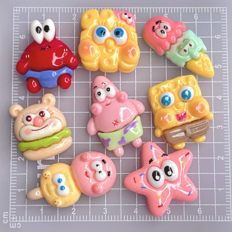 Resin Art Phone Case - 8 قطع من ألعاب سبونج بوب