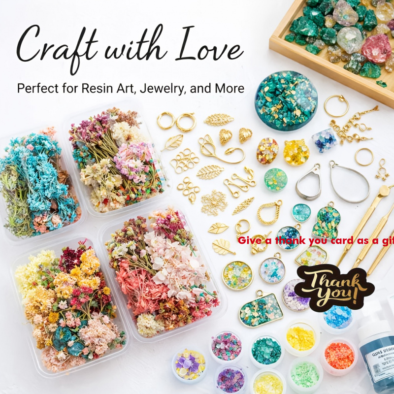 Resin Art Gift For Birthday - مجموعة من 10 صناديق مزينة بباقات