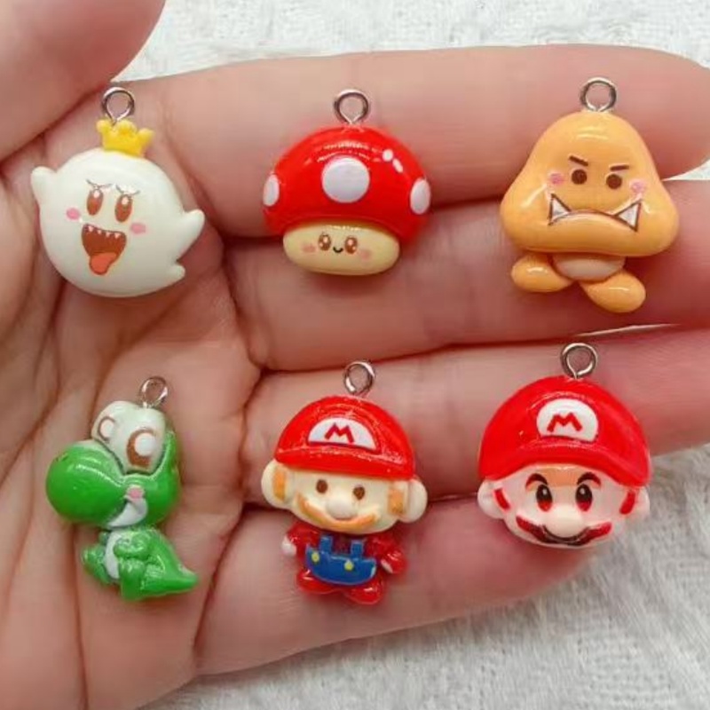 Resin Art Notes - 10 قطع من قلادات الراتنج الكرتونية،