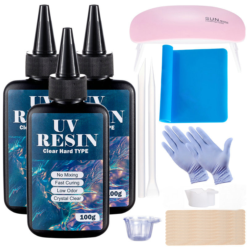 Uv Resin Clear Hard - 100 جرام/250 جرام واضح الأشعة فوق