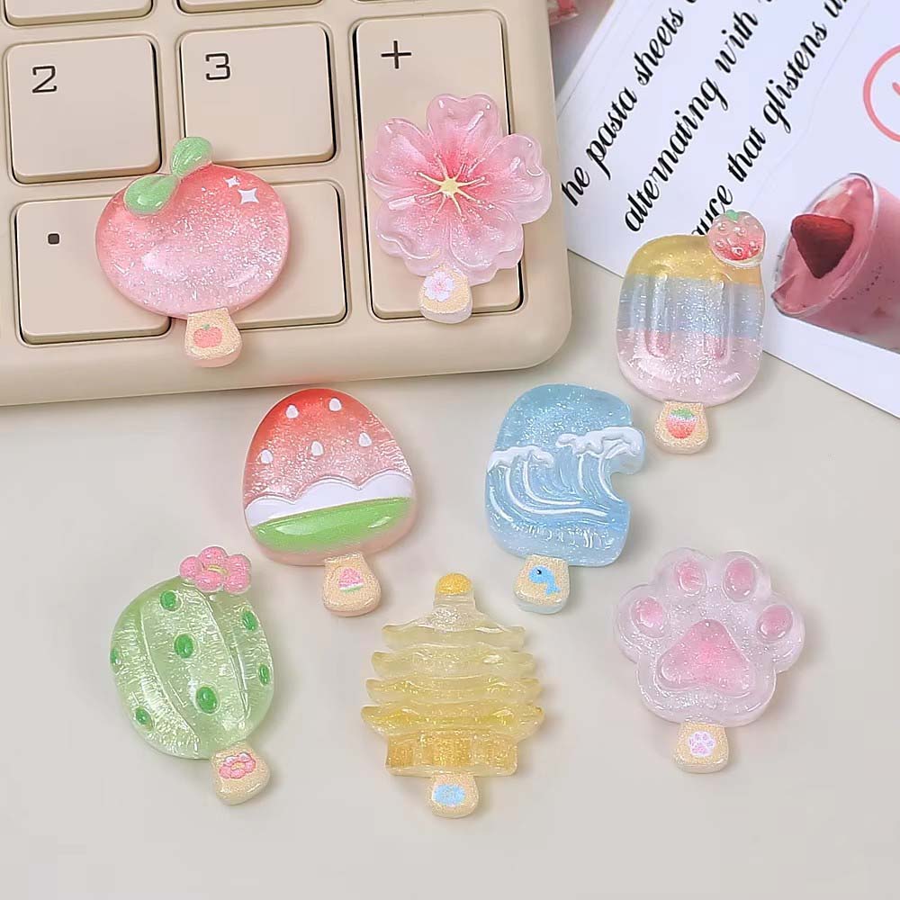 Resin Art Phone Case - 10 قطع من زينة الراتنج الشفافة