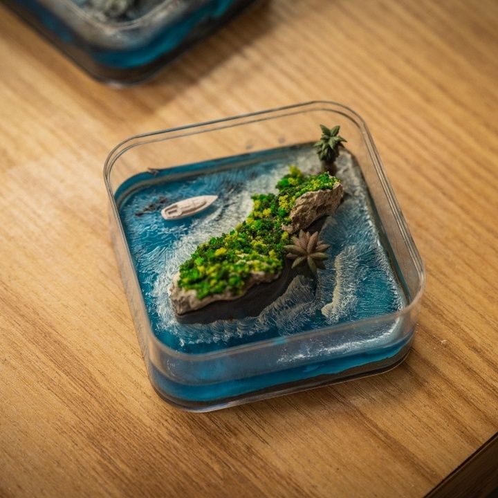 جزيرة فارو الصغيرة المصنوعة يد - مراجعة Resin Art Gift For Birthday وسعره