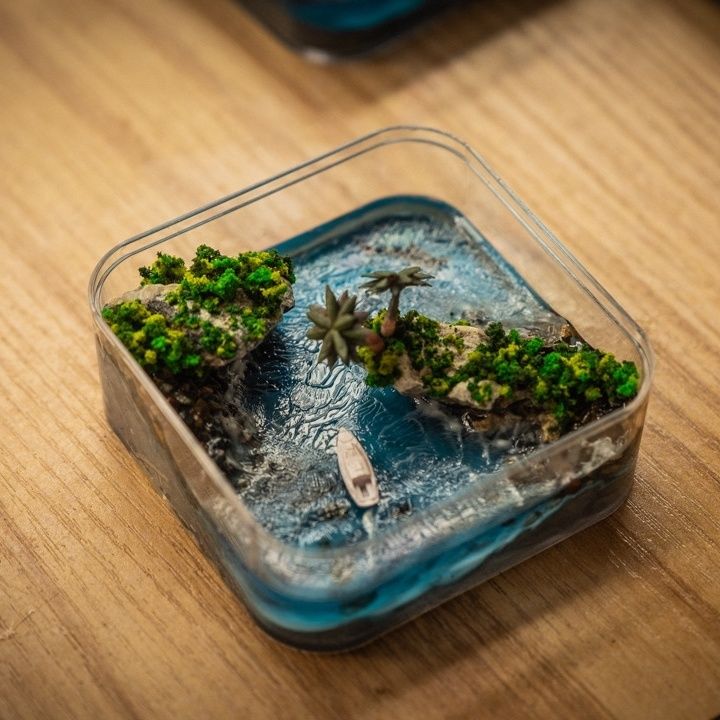 جزيرة فارو الصغيرة المصنوعة يد - مراجعة Resin Art Gift For Birthday وسعره