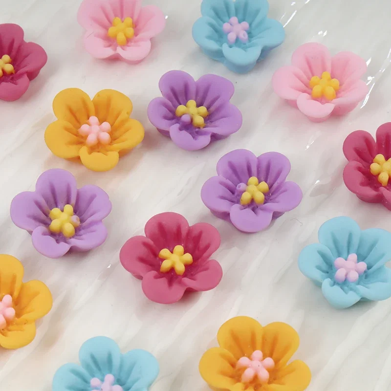 50 قطعة زهرة صغيرة مسمار الفن  - مراجعة Resin Art Earrings Material وسعره