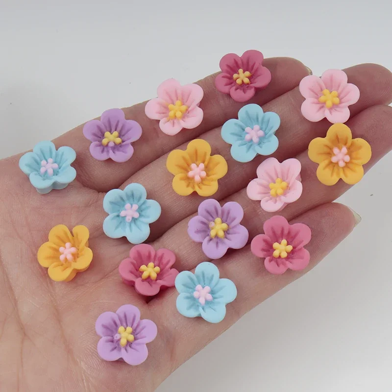 50 قطعة زهرة صغيرة مسمار الفن  - مراجعة Resin Art Earrings Material وسعره