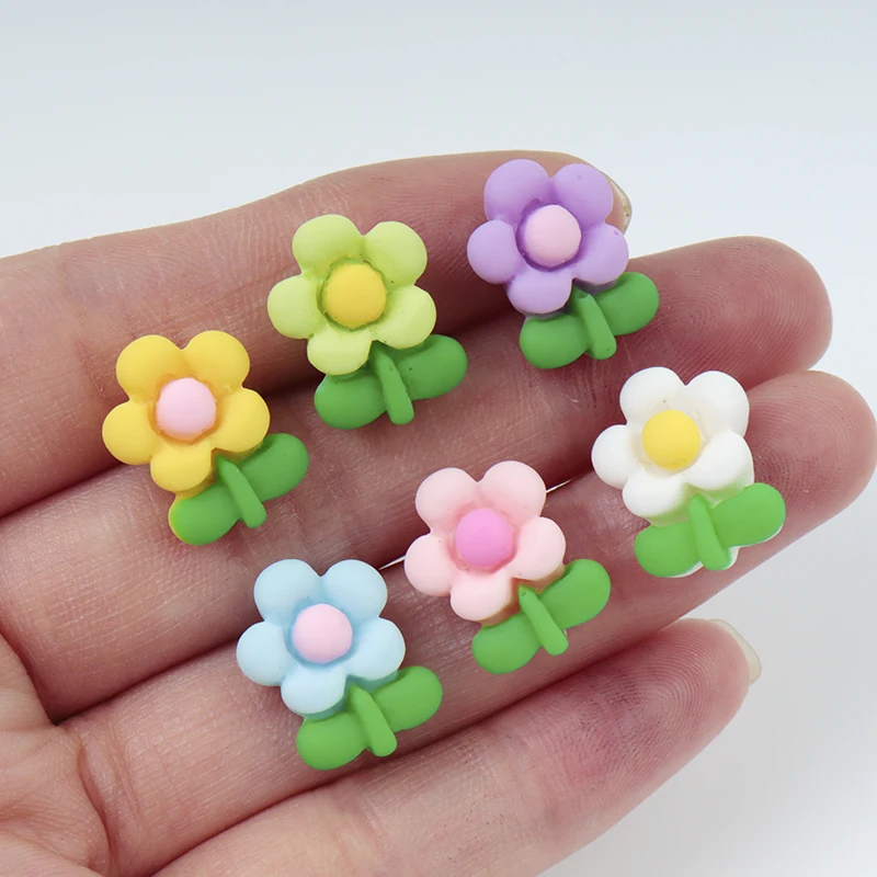20/100 قطعة الزهور الصغيرة DIY - مراجعة Resin Art Earrings Material وسعره