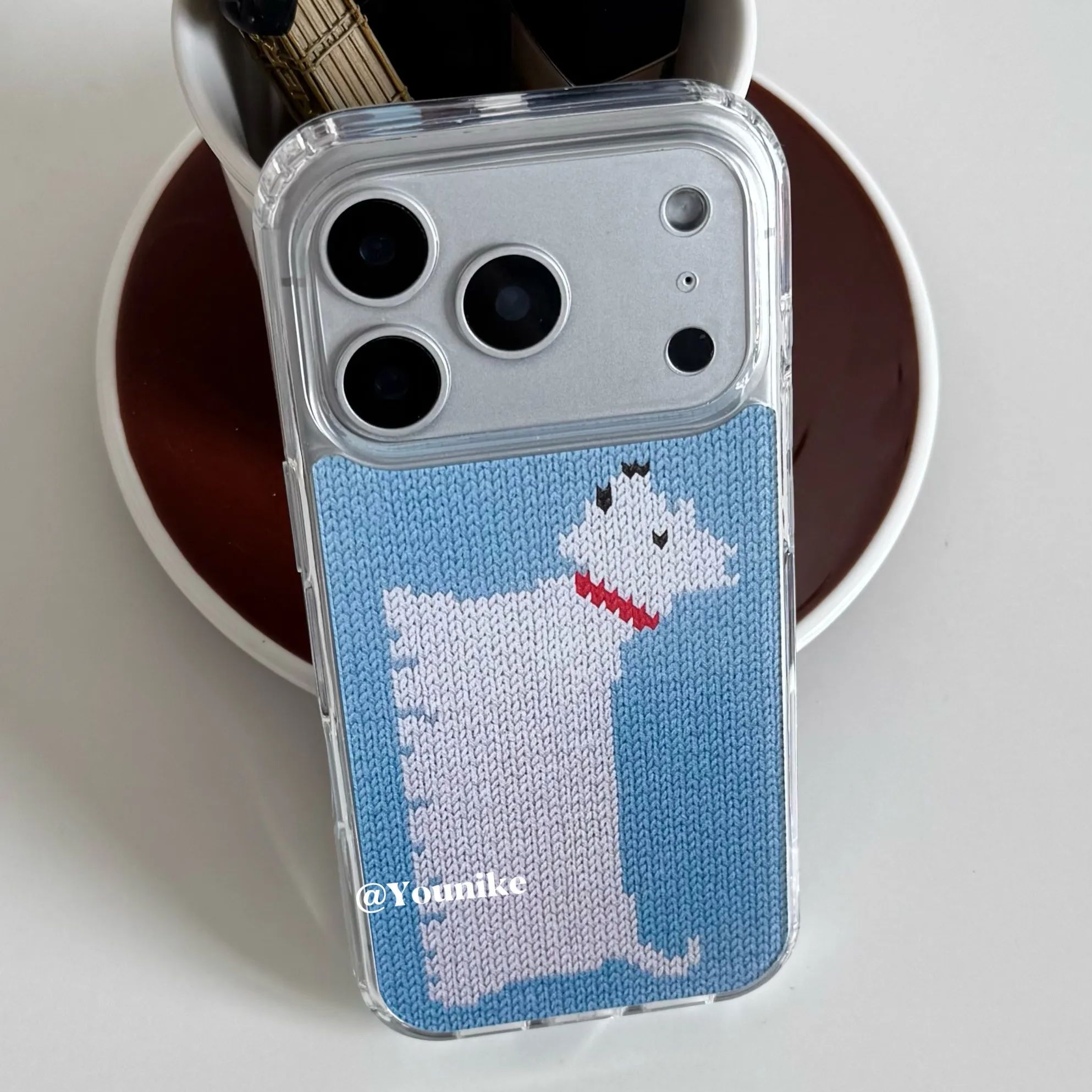 الكورية Ins محبوك مطبوعة الغرب - مراجعة Resin Art Phone Case وسعره