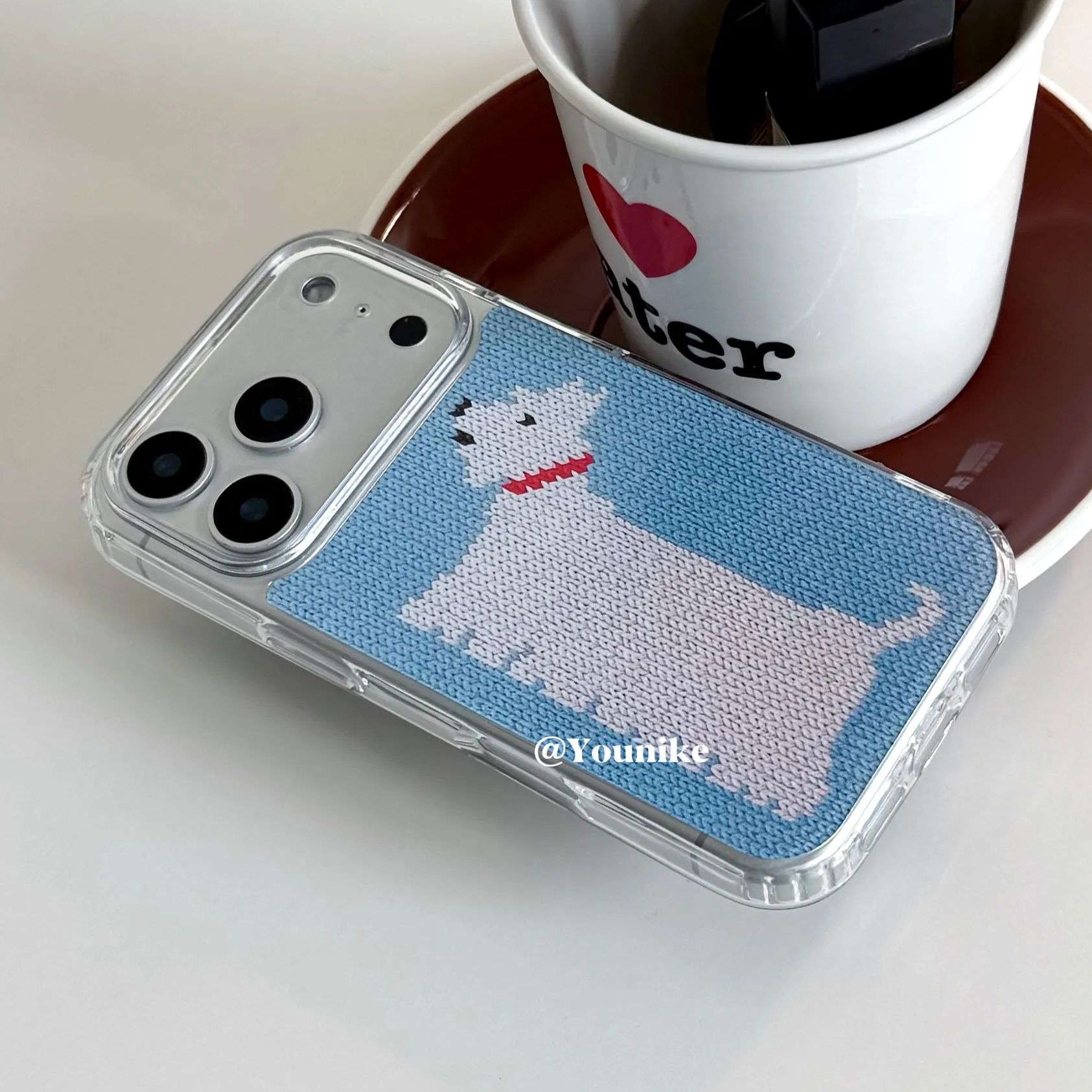 الكورية Ins محبوك مطبوعة الغرب - مراجعة Resin Art Phone Case وسعره