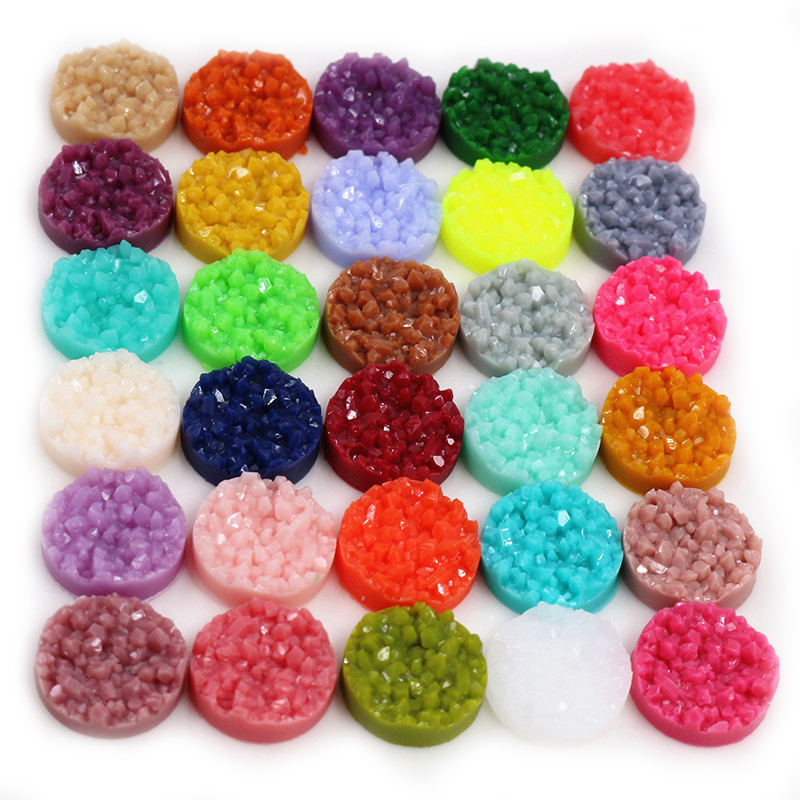 40 قطعة الراتنج Druzy كبوشن قب - مراجعة Resin Art Notes وسعره