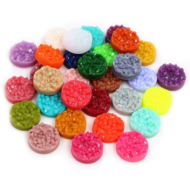 40 قطعة الراتنج Druzy كبوشن قب - مراجعة Resin Art Notes وسعره