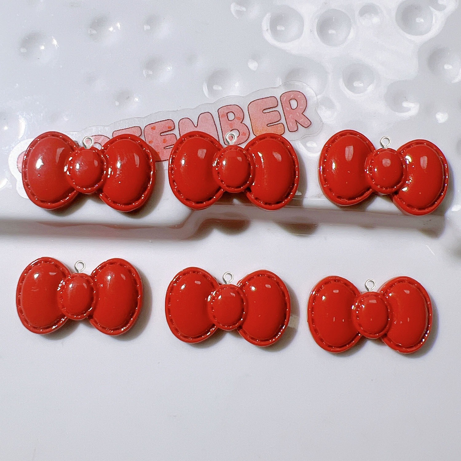 10 قطعة لطيف الكرتون Bowknot ا - مراجعة Resin Art Earrings Material وسعره
