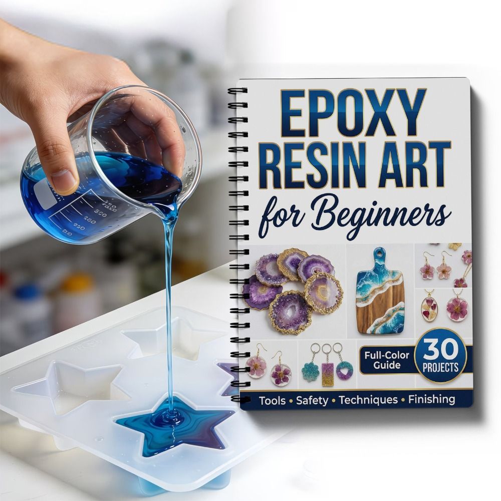 دليل فن الإيبوكسي خطوة بخطوة م - مراجعة Resin Art Guide Free وسعره