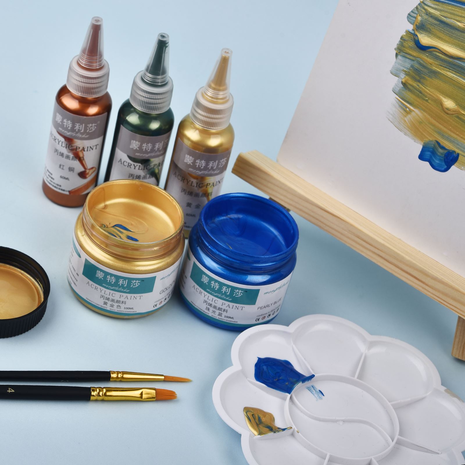 طلاء معدني من الأكريليك اللؤلؤ - مراجعة Resin Color Paste وسعره