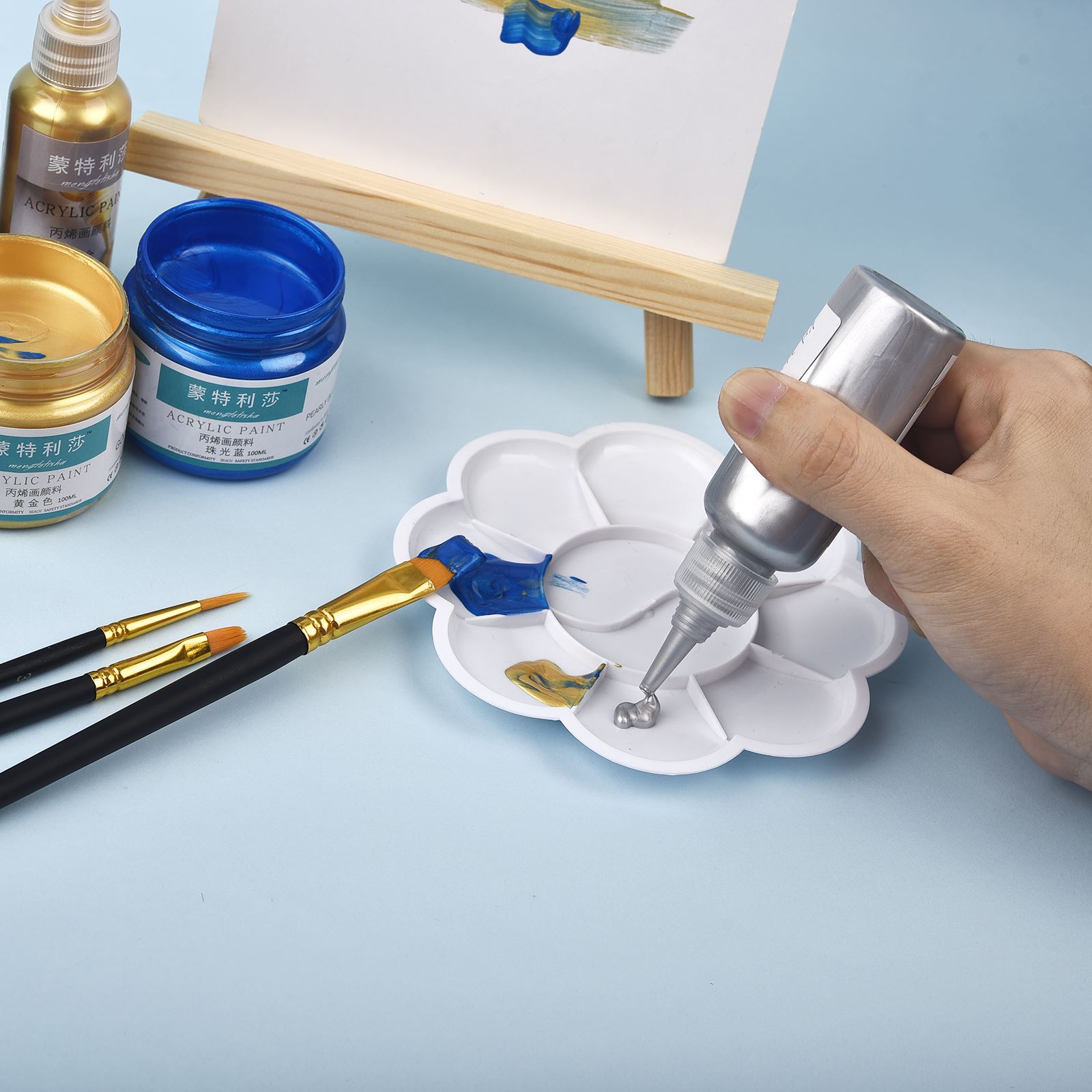 طلاء معدني من الأكريليك اللؤلؤ - مراجعة Resin Color Paste وسعره