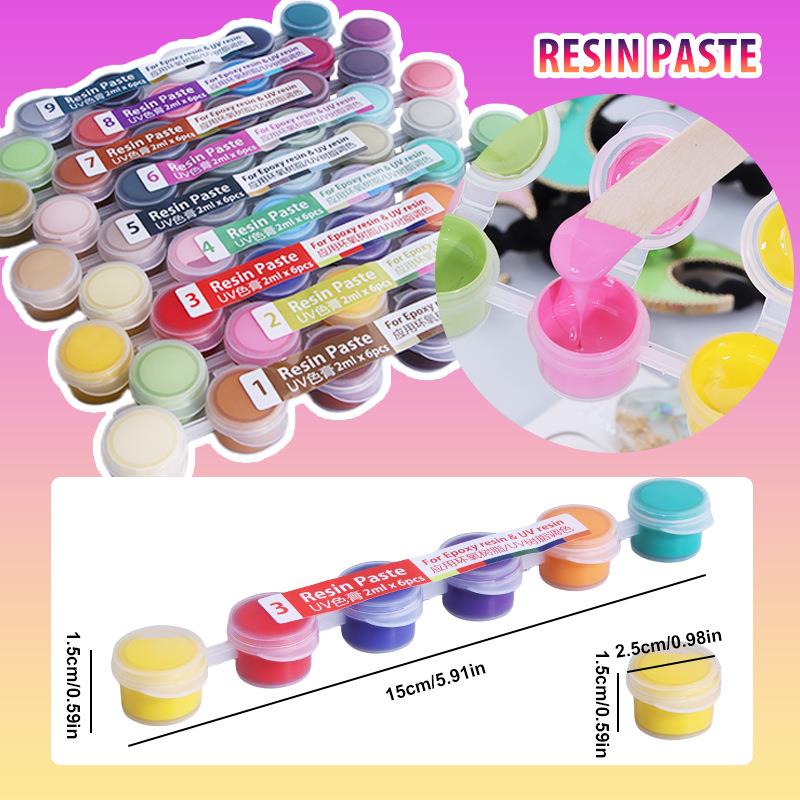 6 ألوان/مجموعة صبغات سائلة لاص - مراجعة Resin Color Paste وسعره