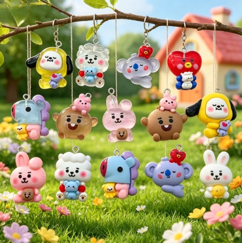 7 قطع من إكسسوارات BT21 الكرتو - مراجعة Resin Art Notes وسعره